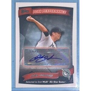 2010 Topps Peak Performance, MARLINS, JOSH JOHNSON Autographed Card #PPA-JJ